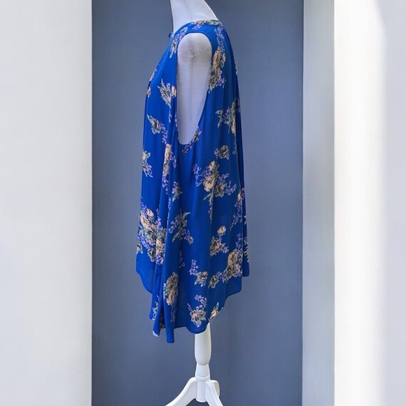 Free People Snap Out Of It Tree Swing Tunic in Blue Combo Size Small - Picture 8 of 11